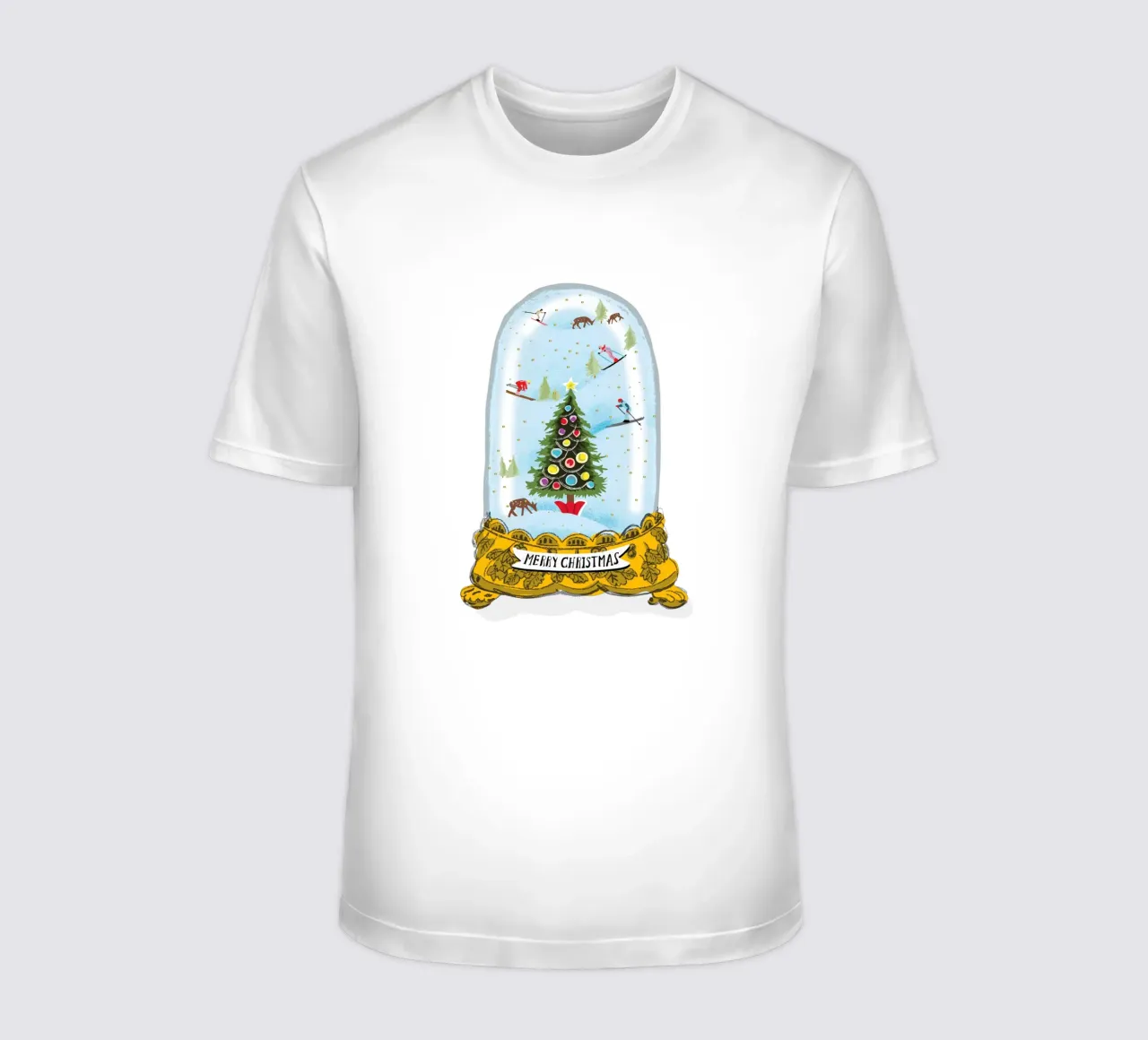 Globo di neve di Natale t-shirt da DYDesign