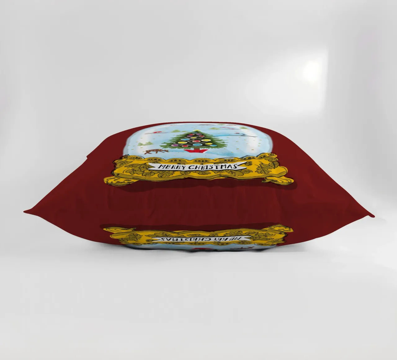 Globo di neve di Natale cuscino da DYDesign