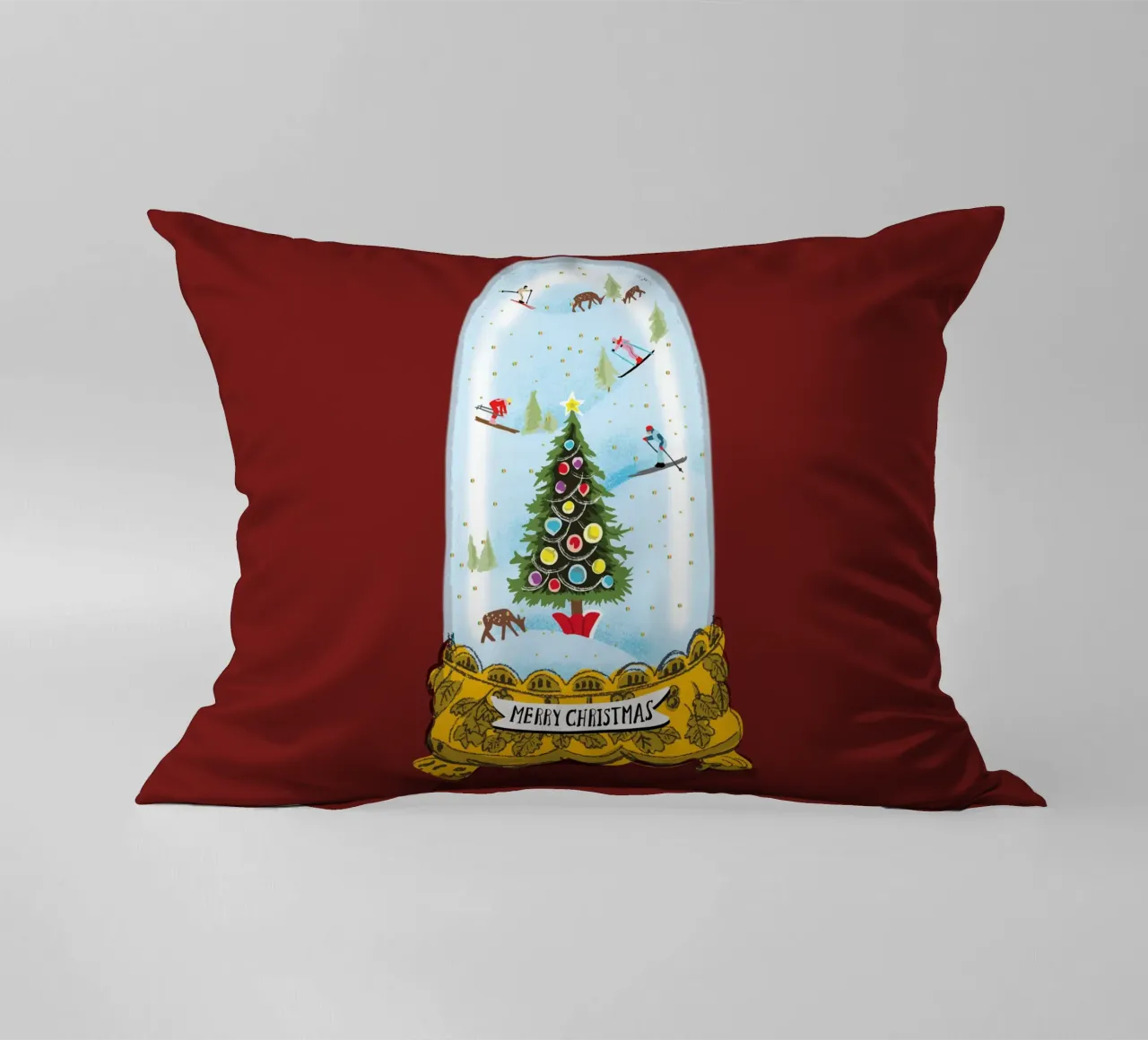 Globo di neve di Natale cuscino da DYDesign
