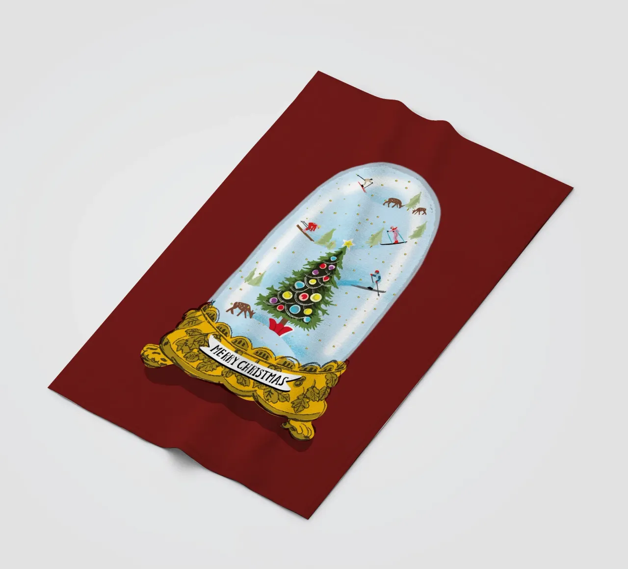 Globo di neve di Natale coperta in pile da DYDesign