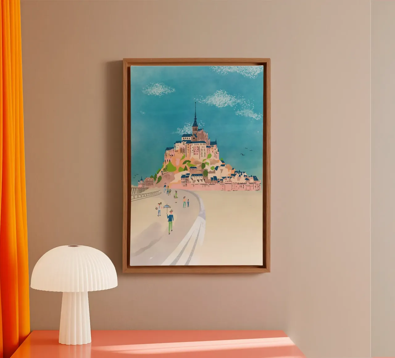 Le Mont-Saint-Michel France canvas with Floater frame by DYDesign