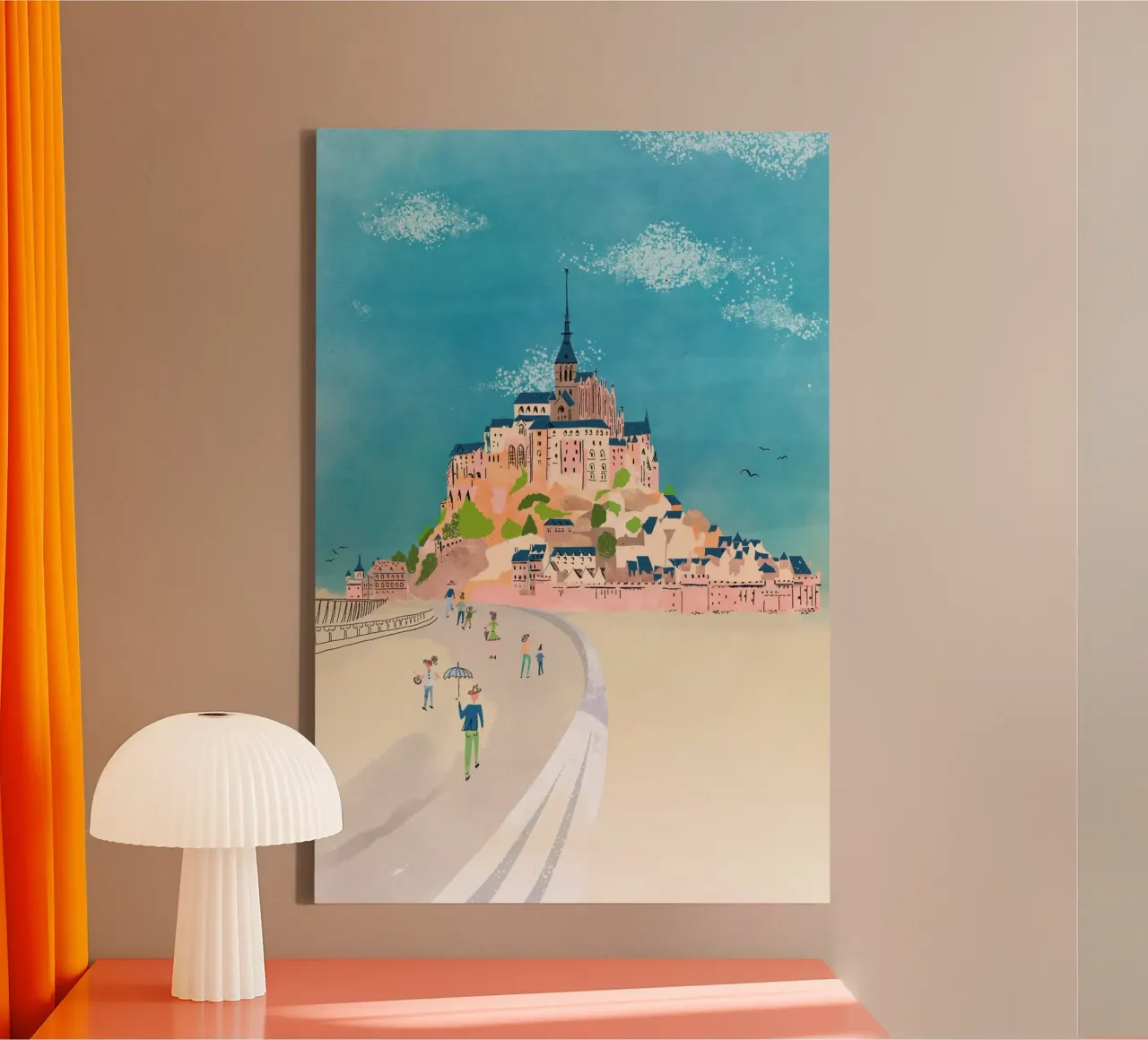 Le Mont-Saint-Michel France canvas with Floater frame by DYDesign