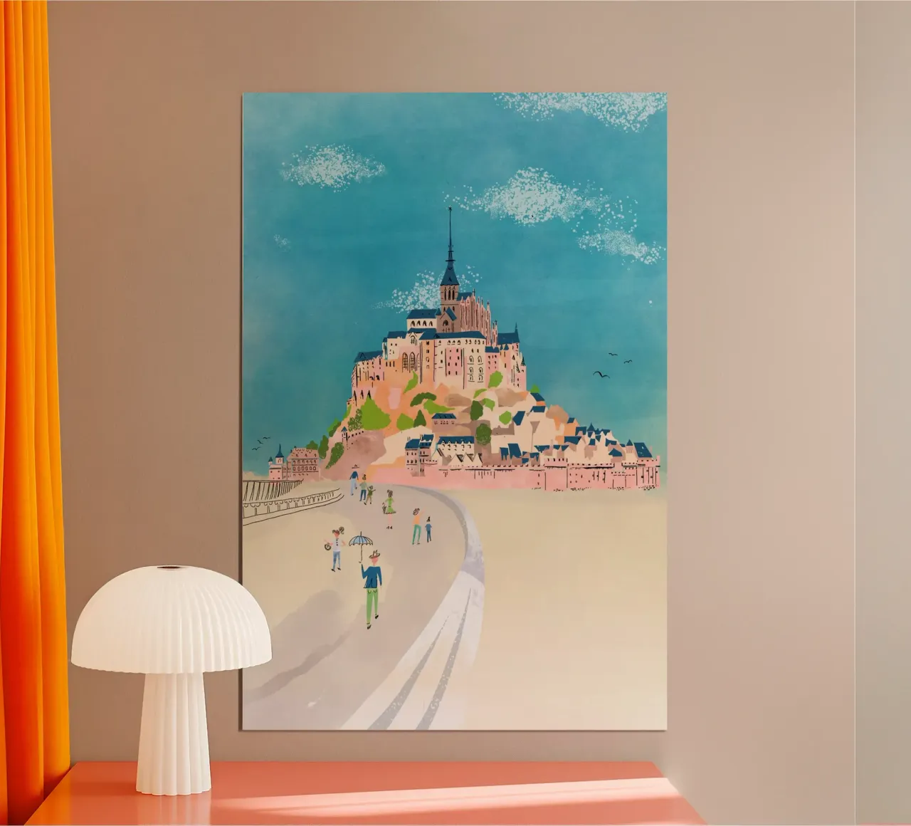 Le Mont-Saint-Michel Francia poster da DYDesign