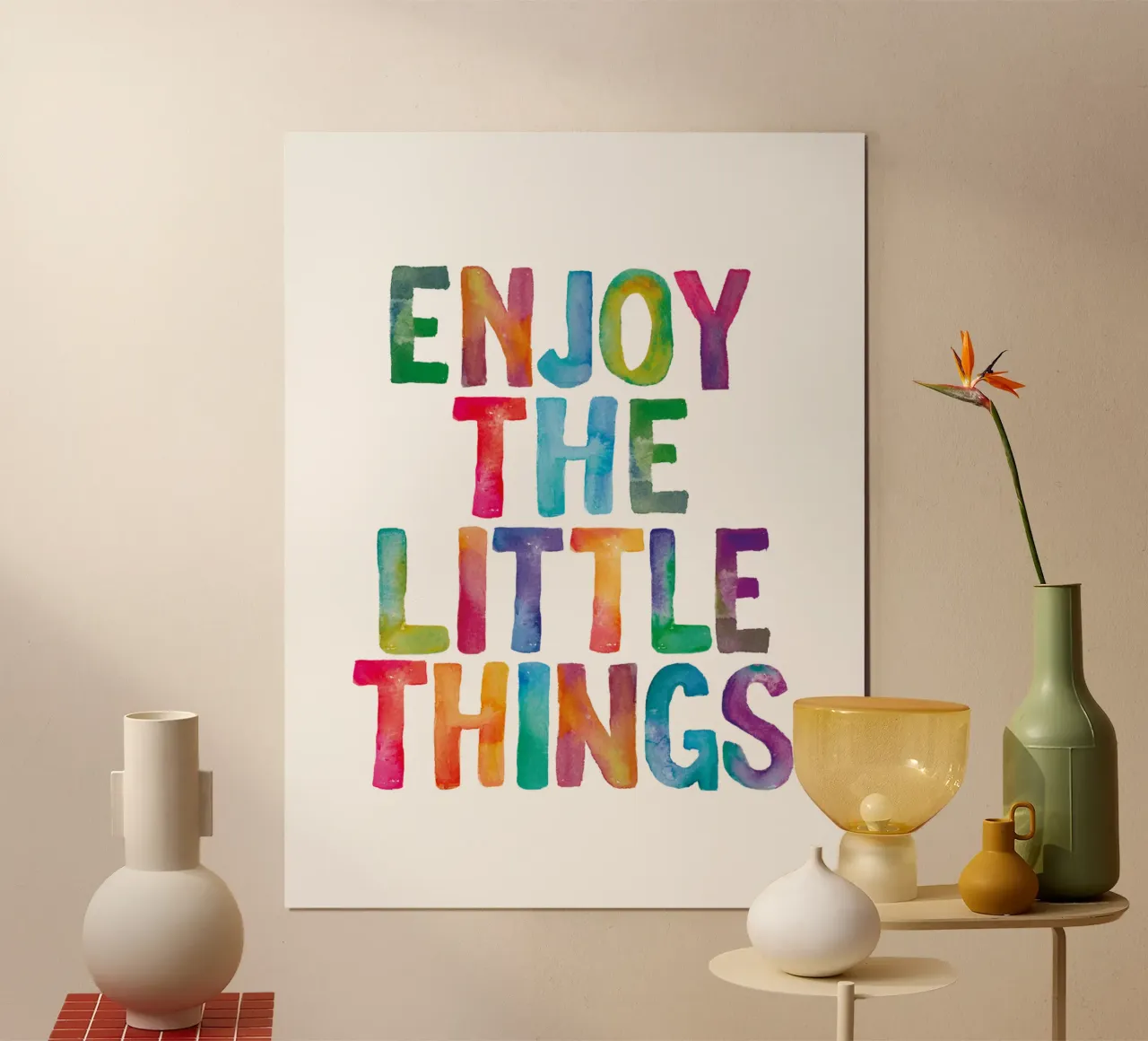 Godetevi le piccole cose poster da THE MOTIVATED TYPE