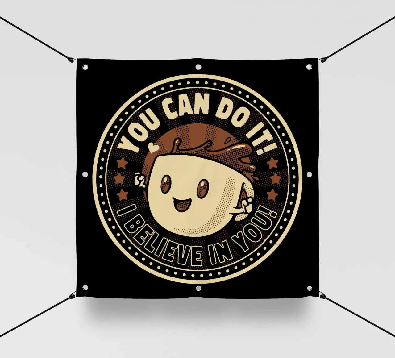 Emotional Support Espresso Shot telo in pvc da Tobe Fonseca