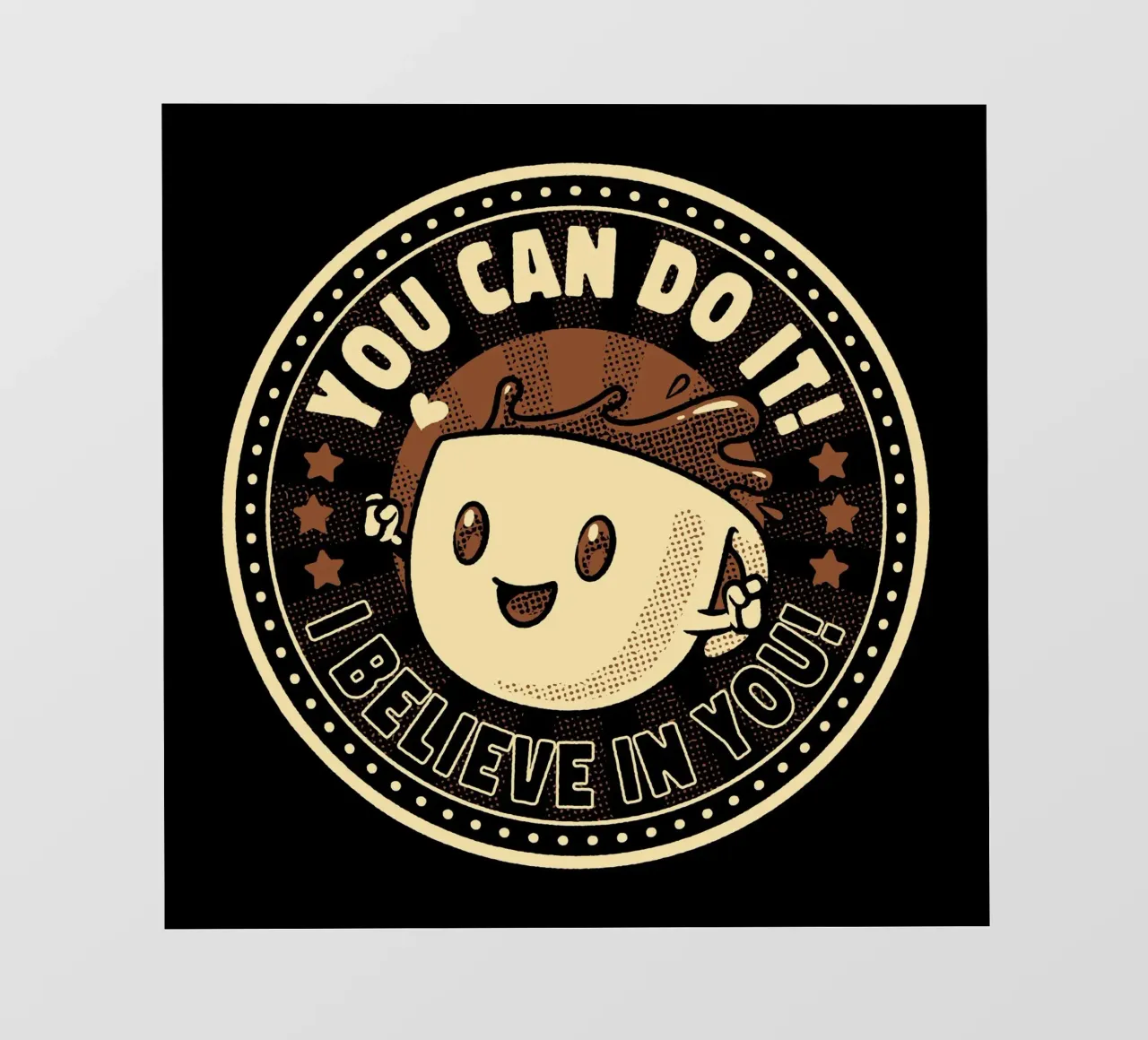 Emotional Support Espresso Shot telo in pvc da Tobe Fonseca