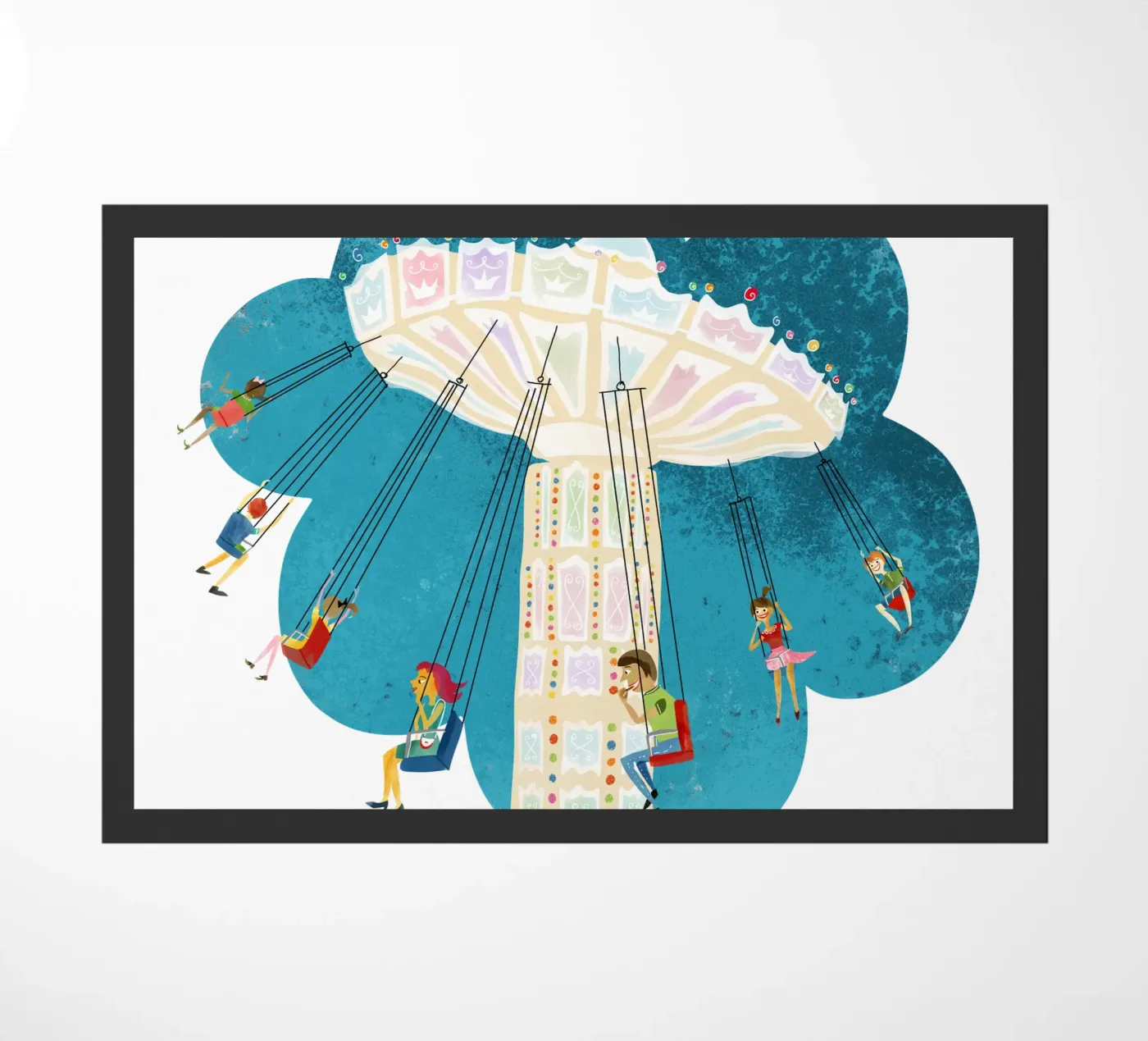 Retro chain carousel doormat by DYDesign