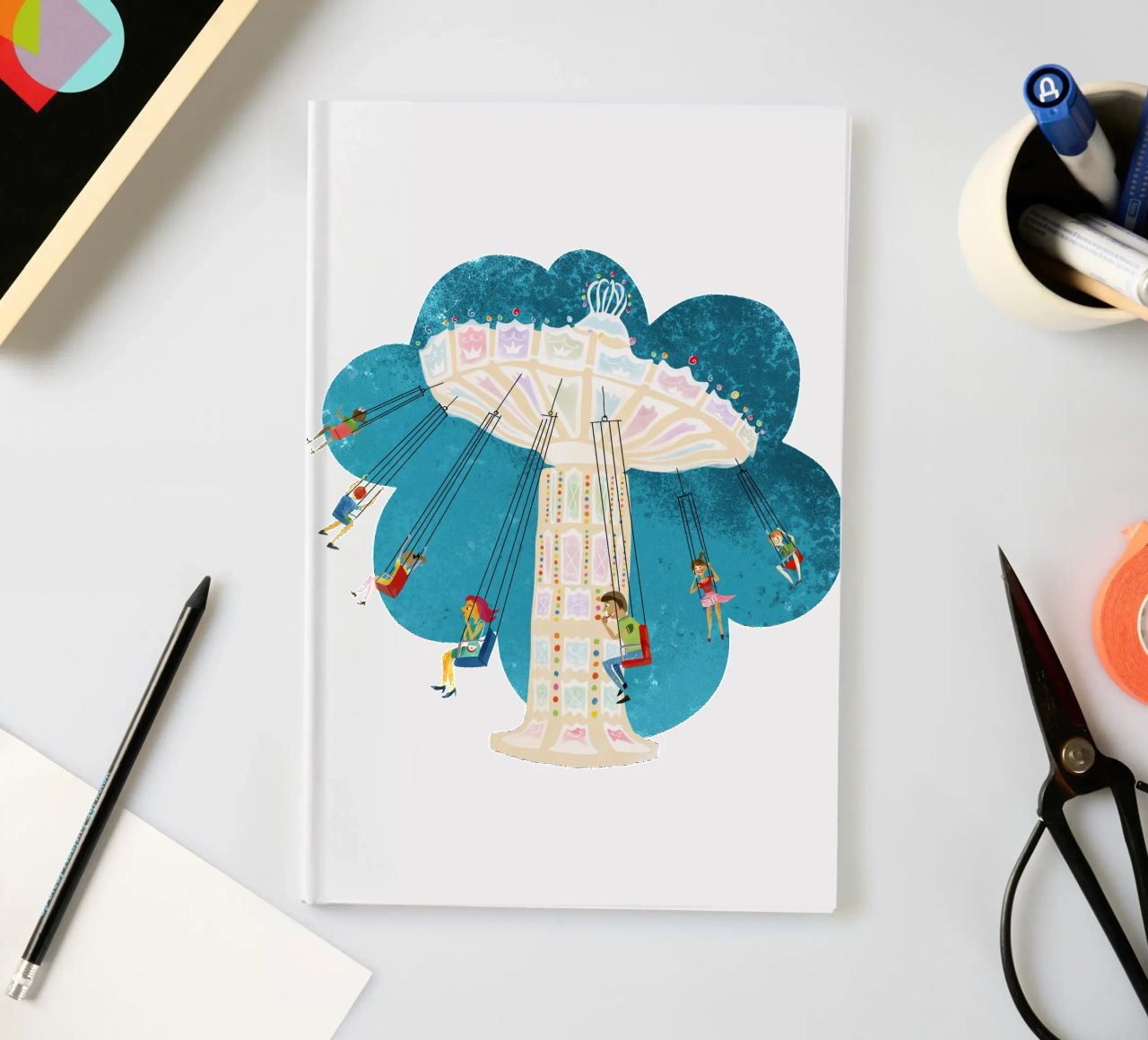 Retro chain carousel notebook by DYDesign