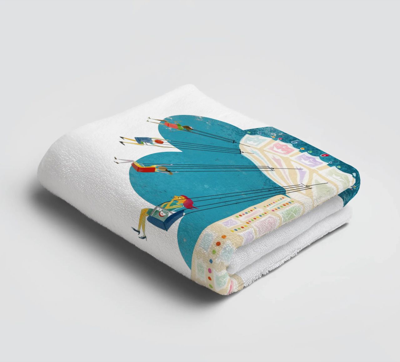 Retro chain carousel towel by DYDesign
