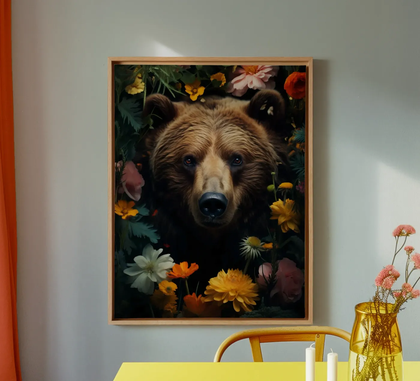 Bear Flowers tela da Mateo
