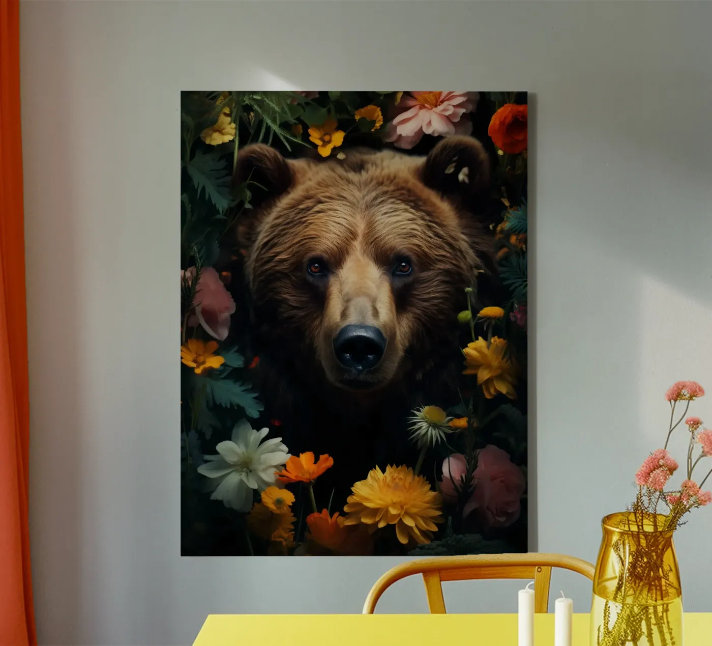 Bear Flowers tela da Mateo