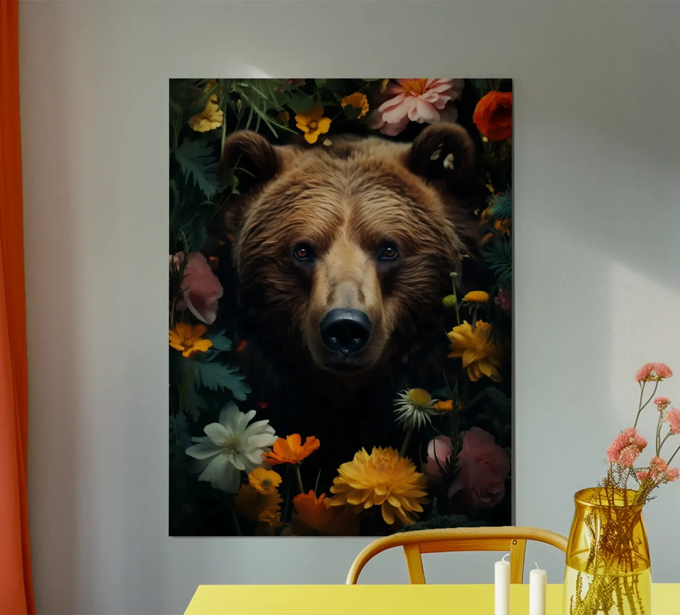 Bear Flowers poster by Mateo