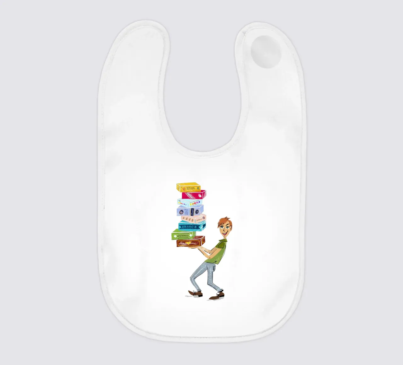 Board game fan - Board game player baby bib by DYDesign
