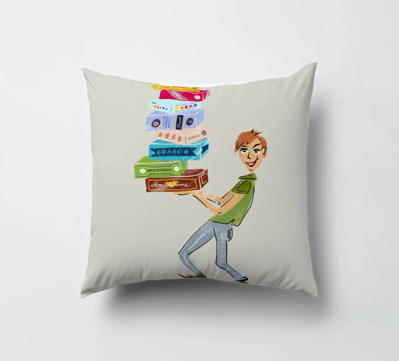 Board game fan - Board game player decorative cushion by DYDesign