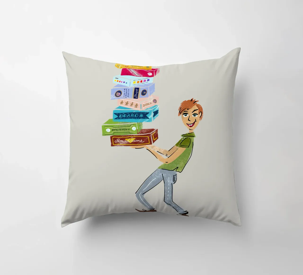 Board game fan - Board game player decorative cushion by DYDesign