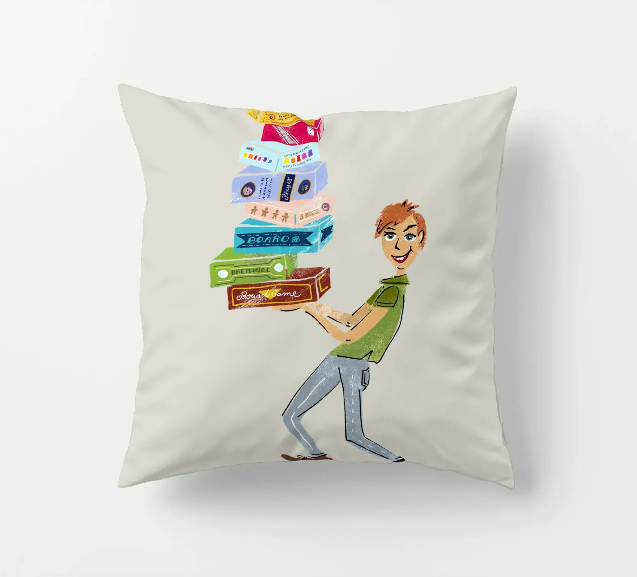 Board game fan - Board game player decorative cushion by DYDesign