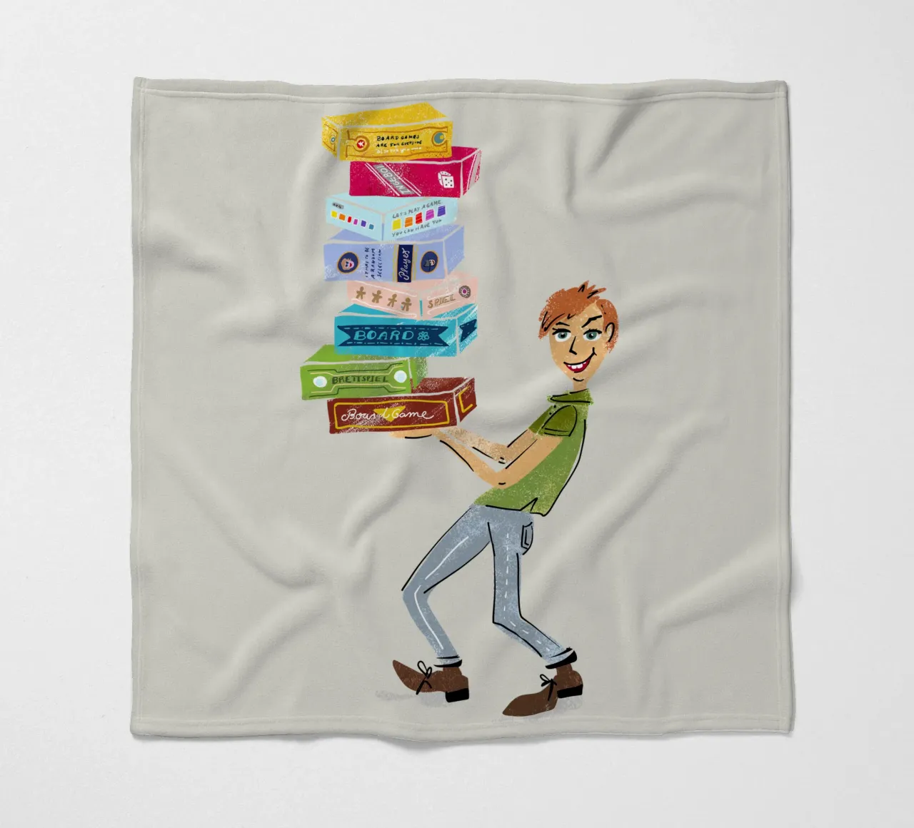 Board game fan - Board game player fleece blanket by DYDesign