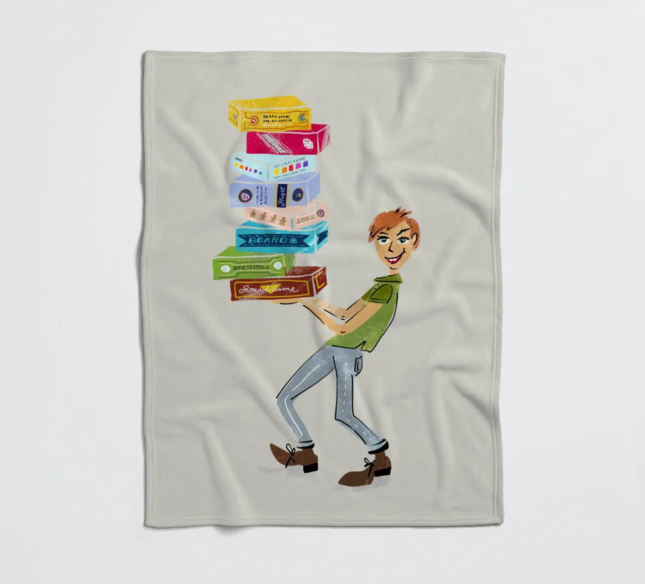 Board game fan - Board game player fleece blanket by DYDesign