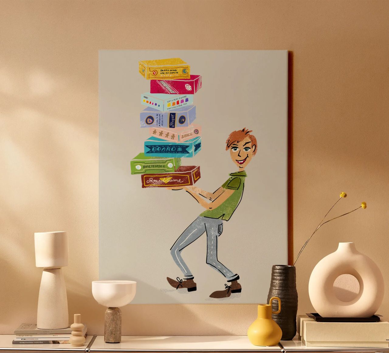 Board game fan - Board game player canvas by DYDesign