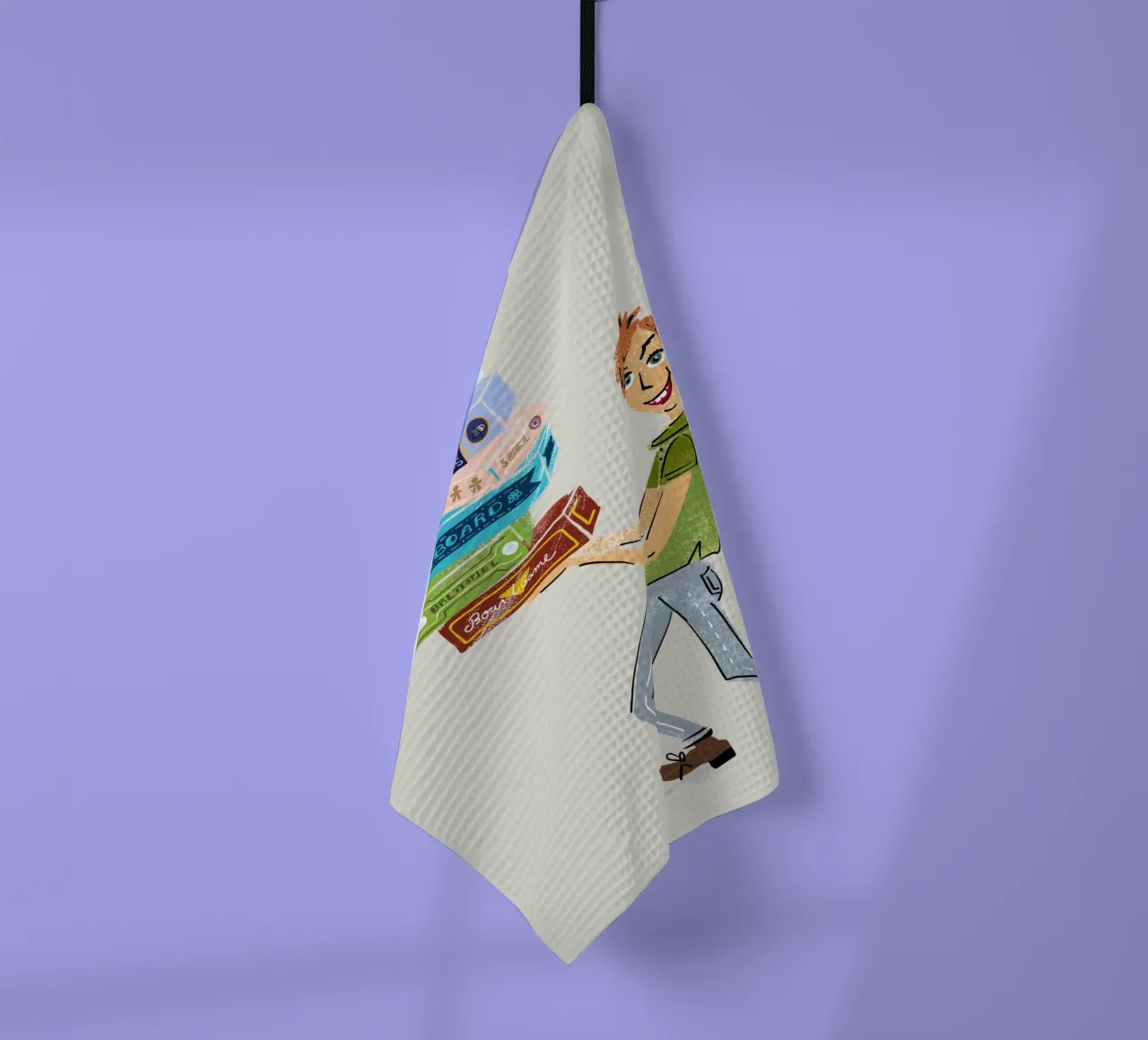 Board game fan - Board game player tea towel by DYDesign
