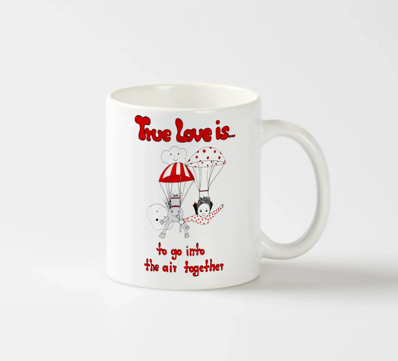 True Love is to go in the air together Keramik Tasse von Pferdemädchen