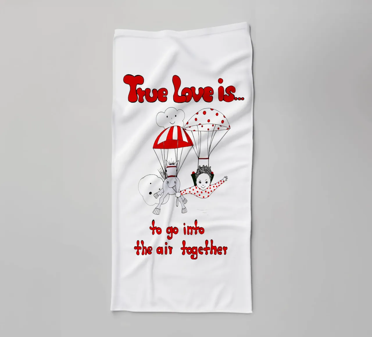 True Love is to go in the air together towel by Pferdemädchen