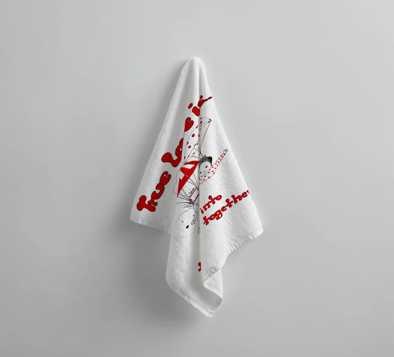 True Love is to go in the air together towel by Pferdemädchen