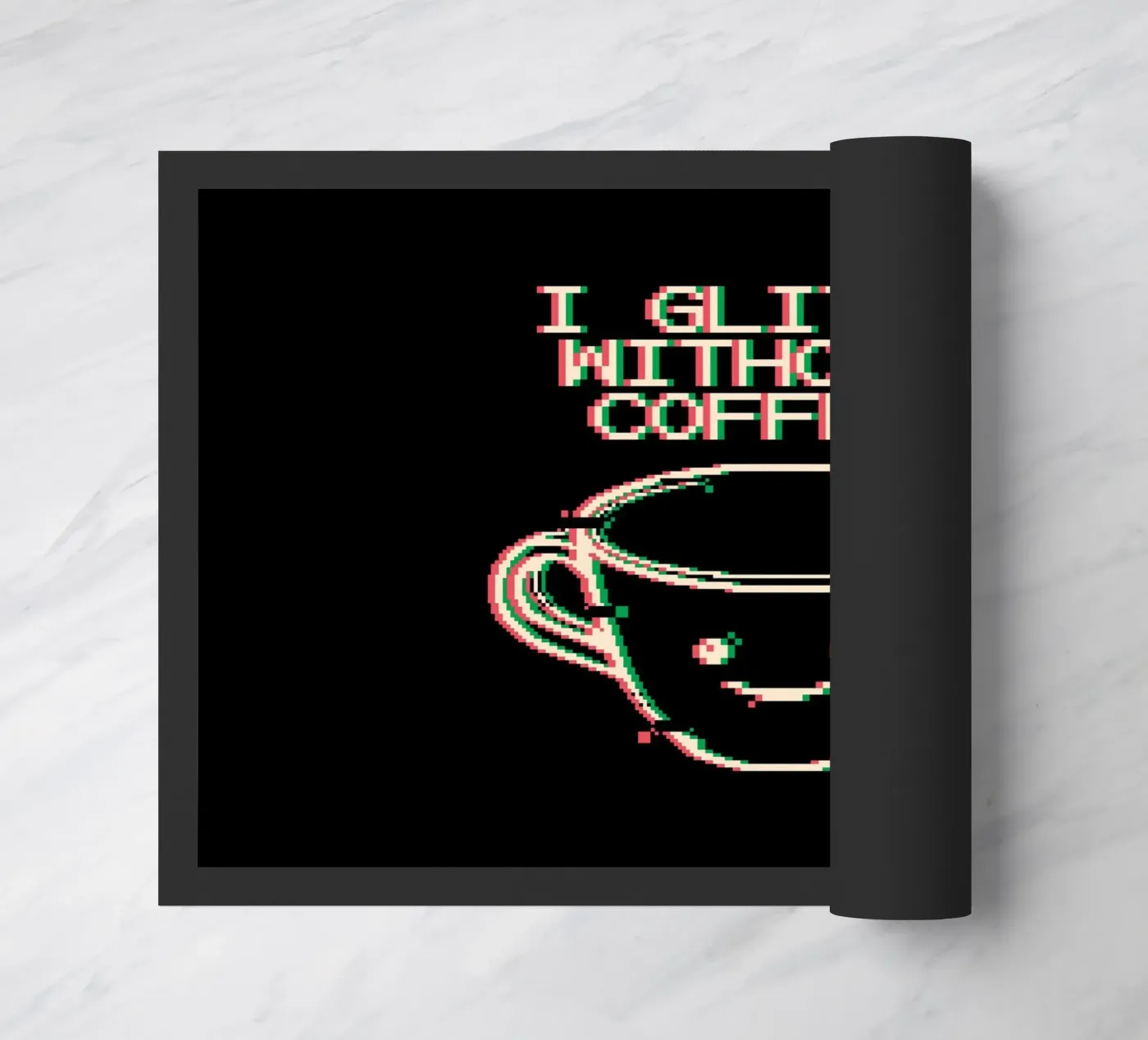 Glich Without Coffee doormat by Tobe Fonseca