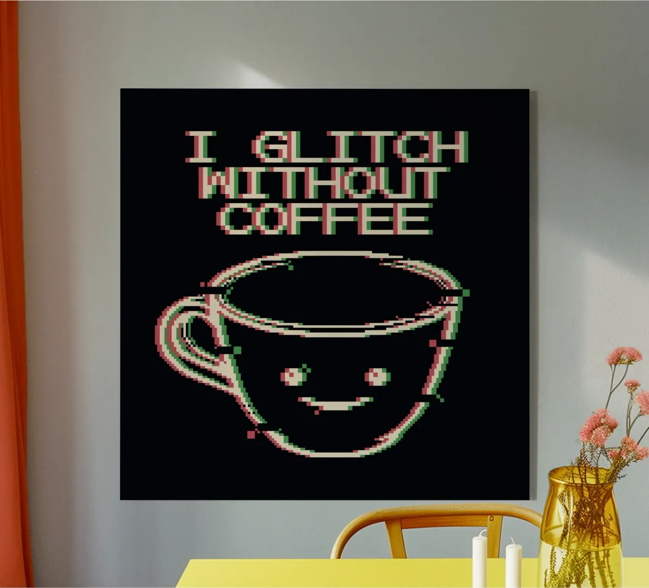 Glich Without Coffee acryl van Tobe Fonseca