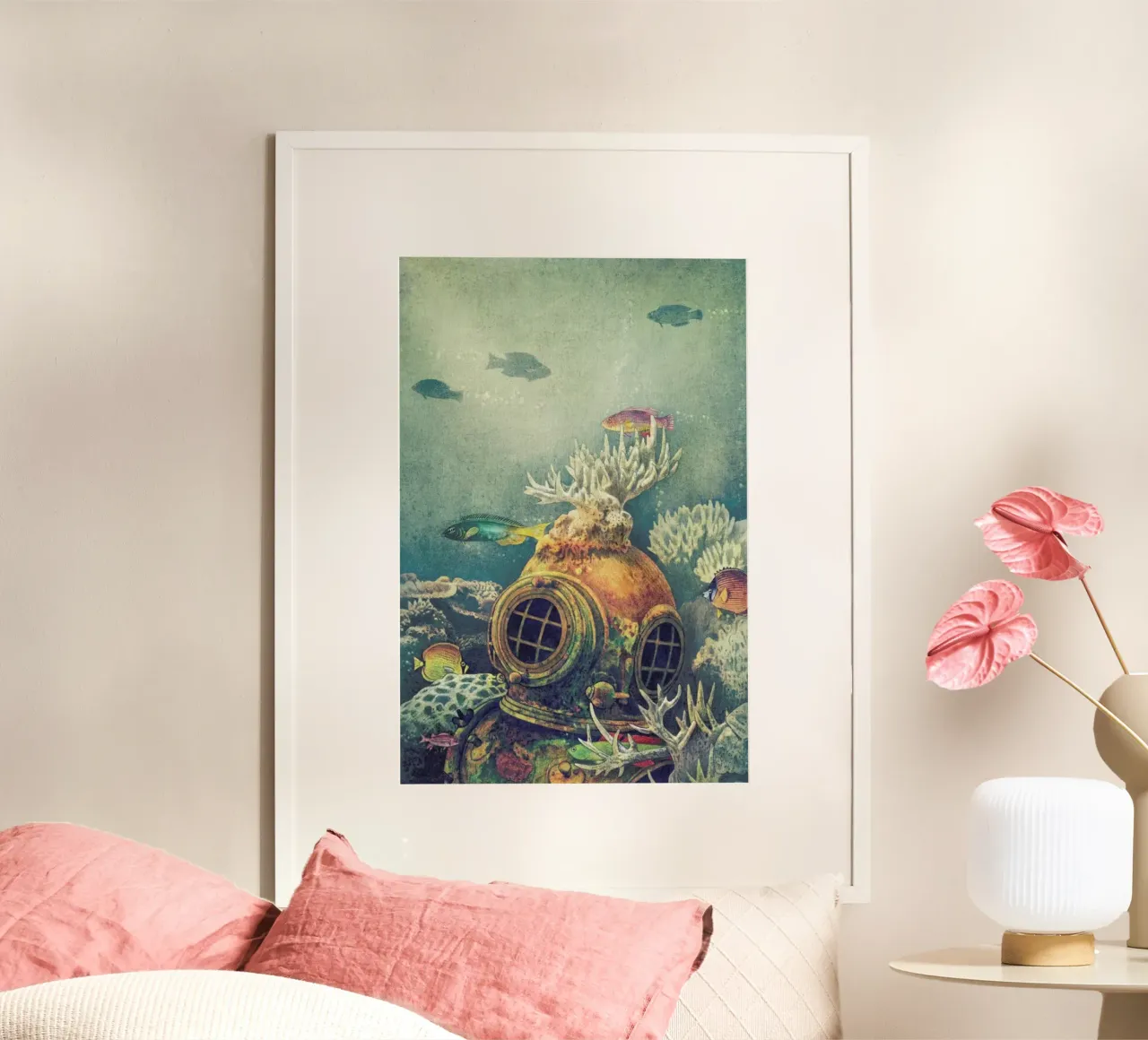 Sea-Change poster con telaio in plastica da Terry Fan