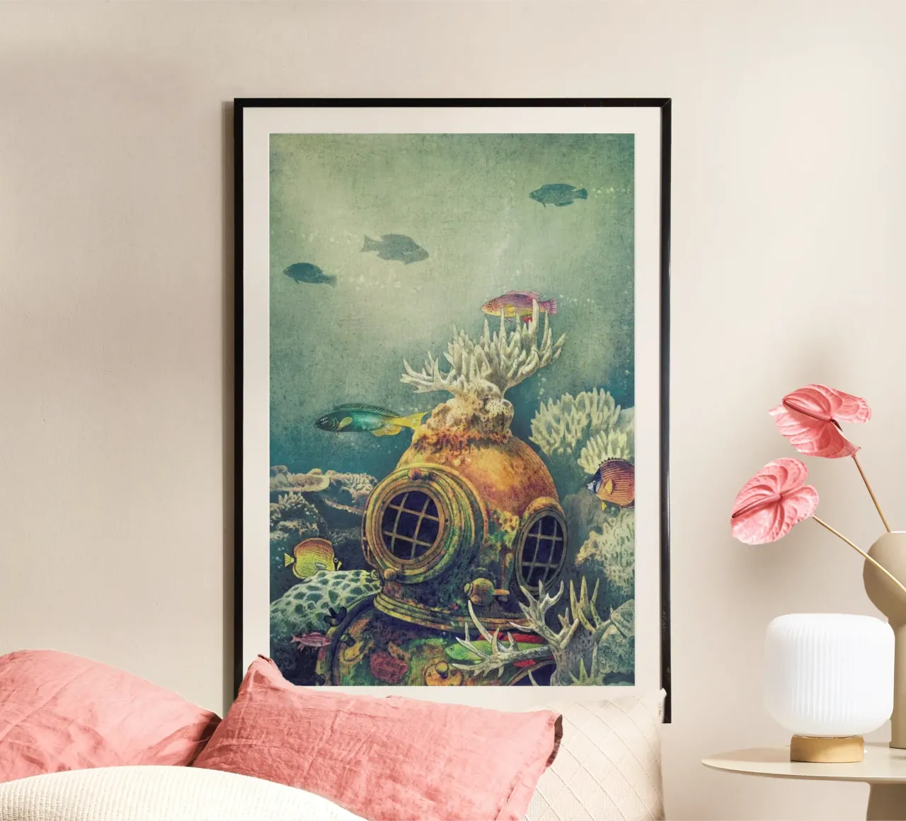 Sea-Change poster con telaio in plastica da Terry Fan