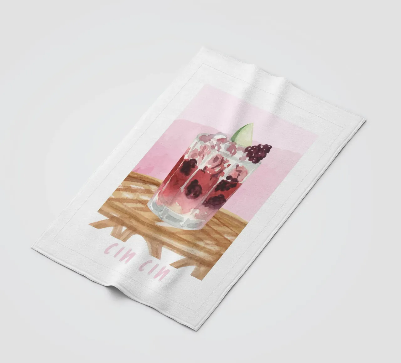 Cin Cin Cocktail Print fleece blanket by TheCocktailClub