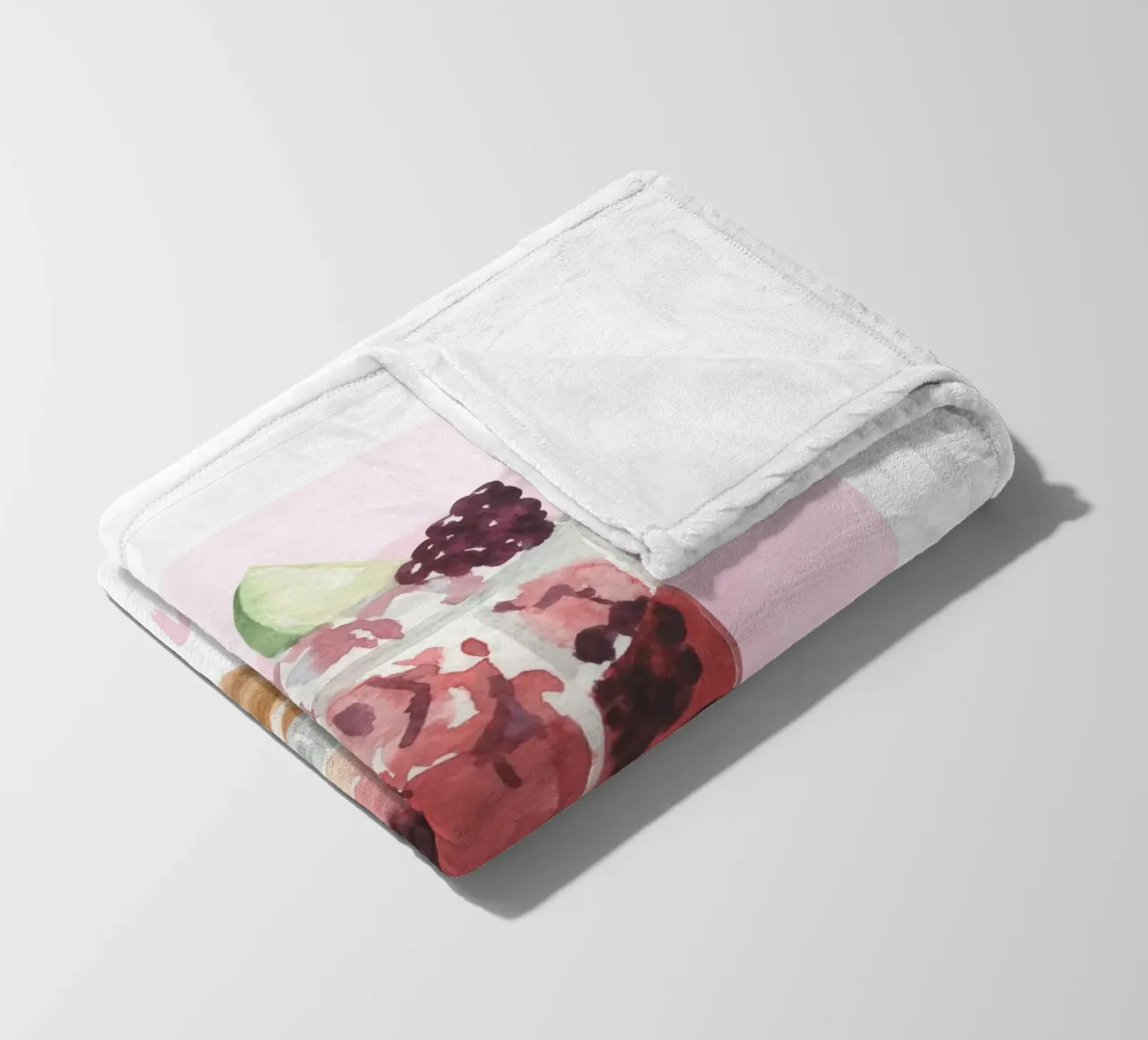 Cin Cin Cocktail Print fleece blanket by TheCocktailClub