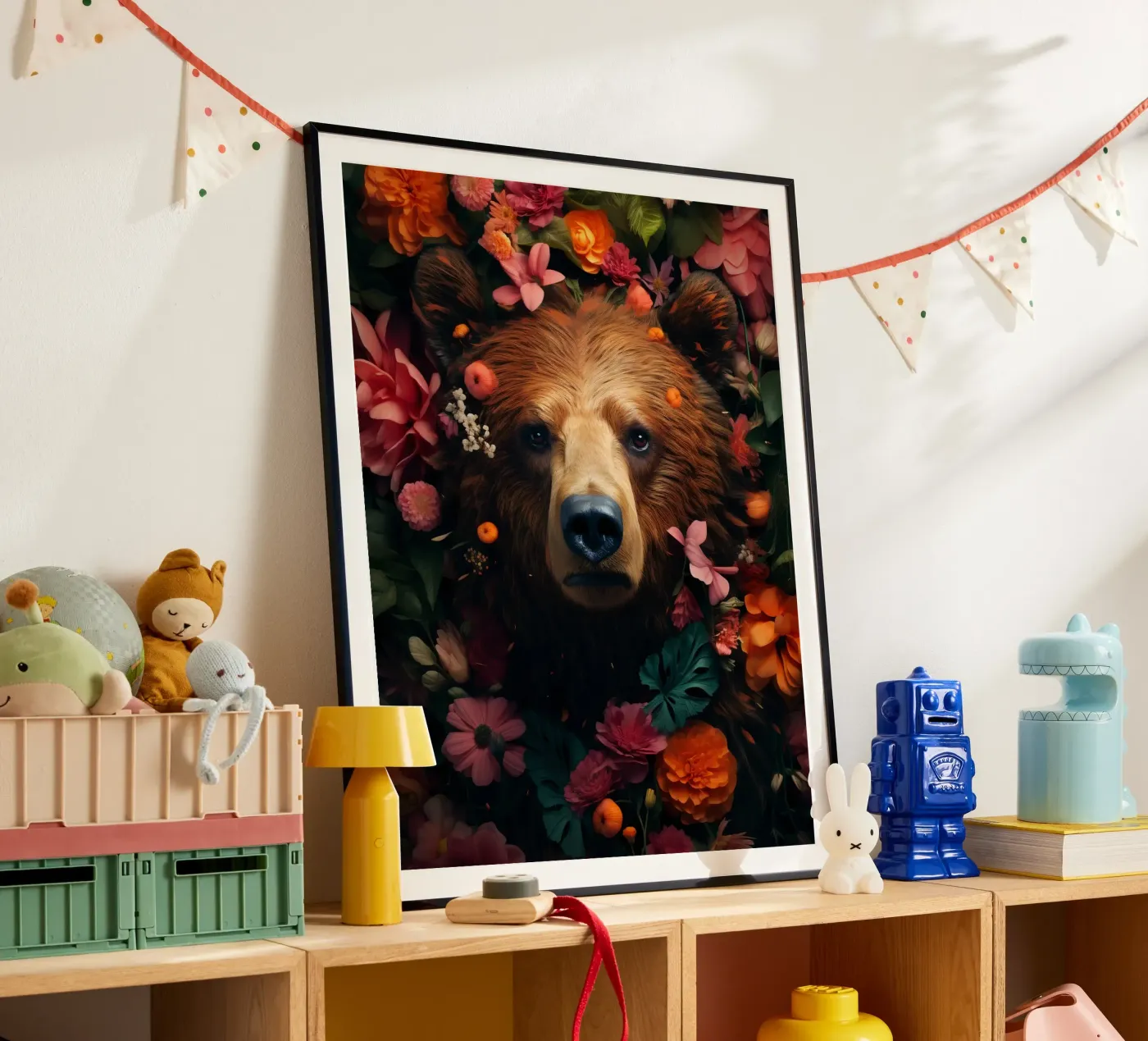 Bear Flowers 2 poster by Mateo
