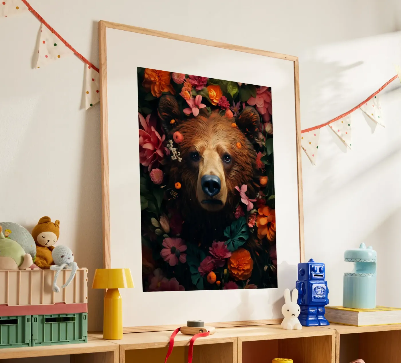 Bear Flowers 2 poster by Mateo