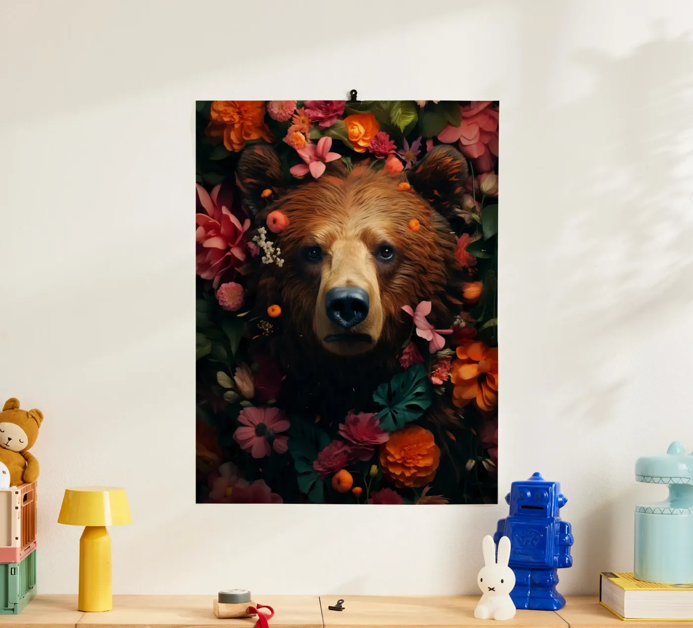 Bear Flowers 2 poster by Mateo