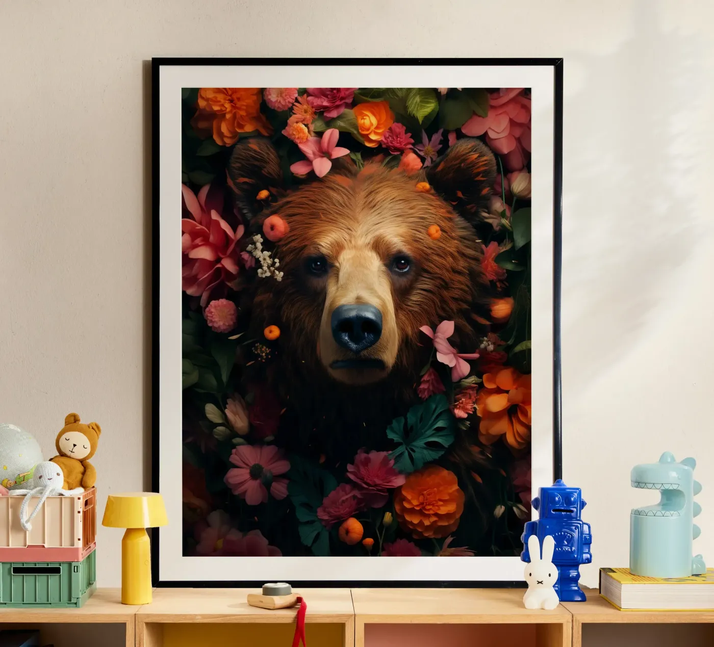 Bear Flowers 2 poster by Mateo