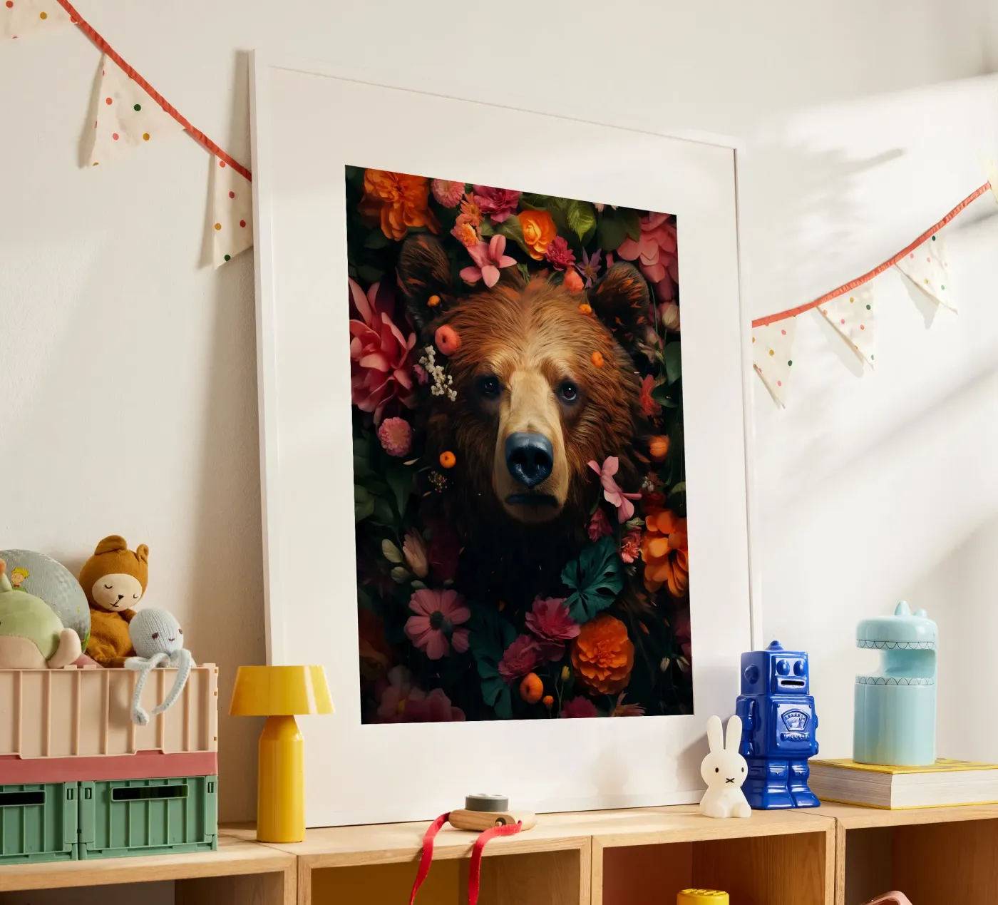 Bear Flowers 2 poster by Mateo
