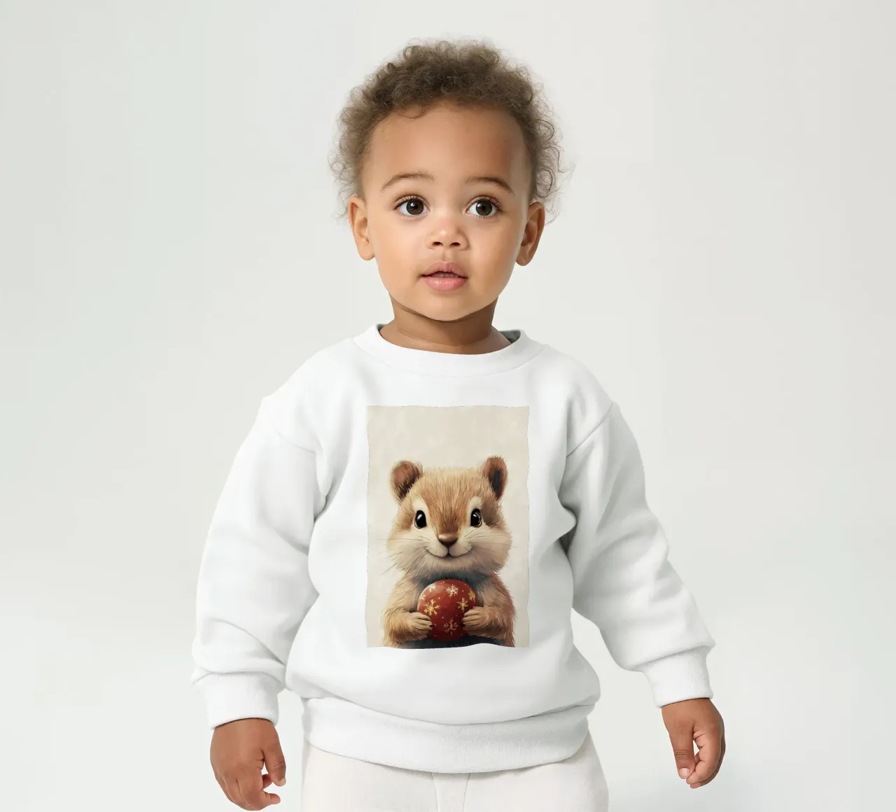 Hero #26: Ardilla con adornos navideños sudadera de bebé de farbenhelden
