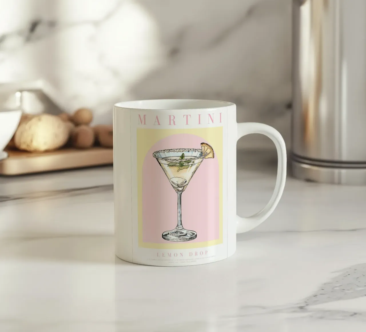 Martini Cocktail Print tazza in ceramica da TheCocktailClub