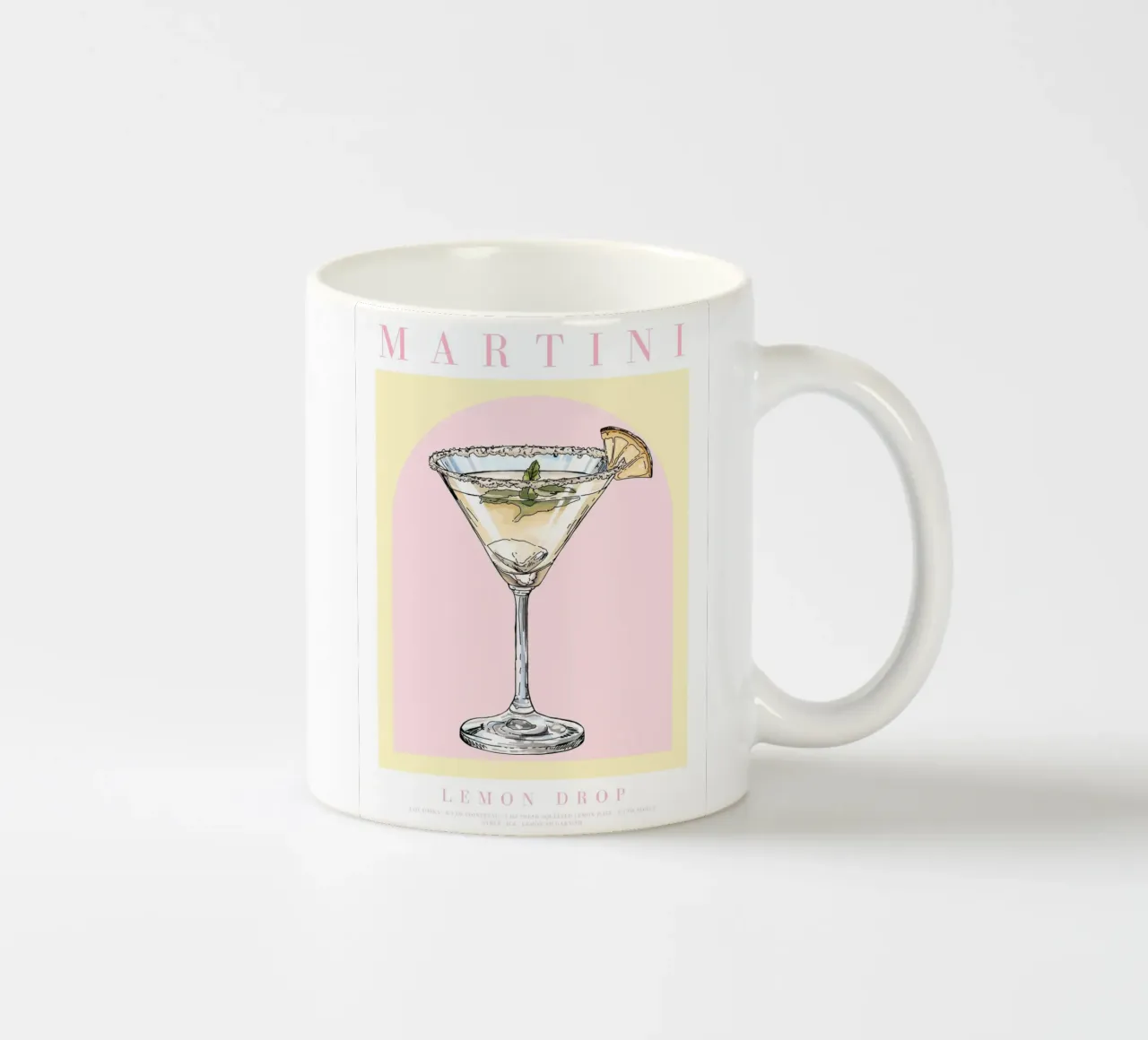 Martini Cocktail Print tazza in ceramica da TheCocktailClub