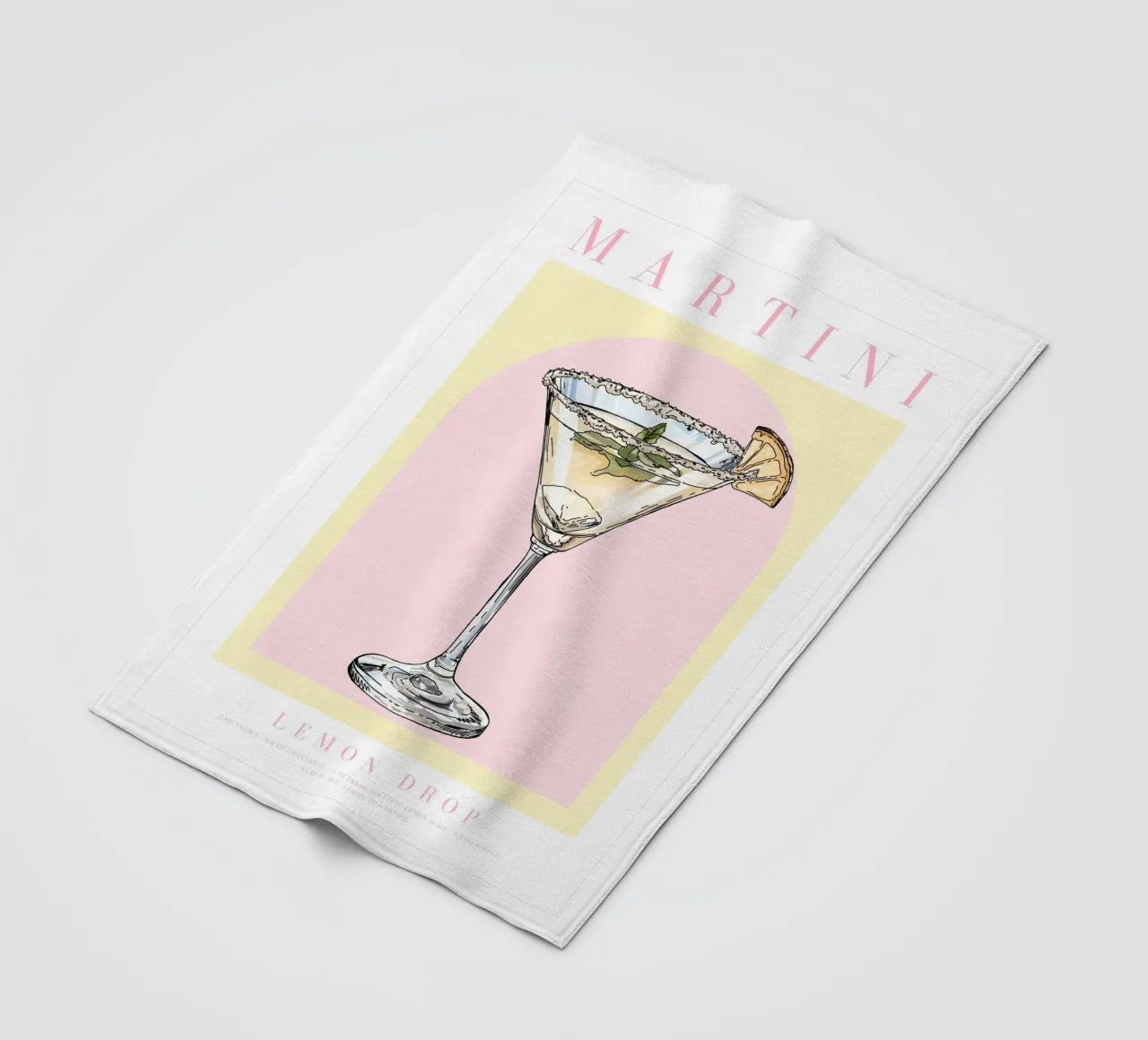Martini Cocktail Print coperta in pile da TheCocktailClub