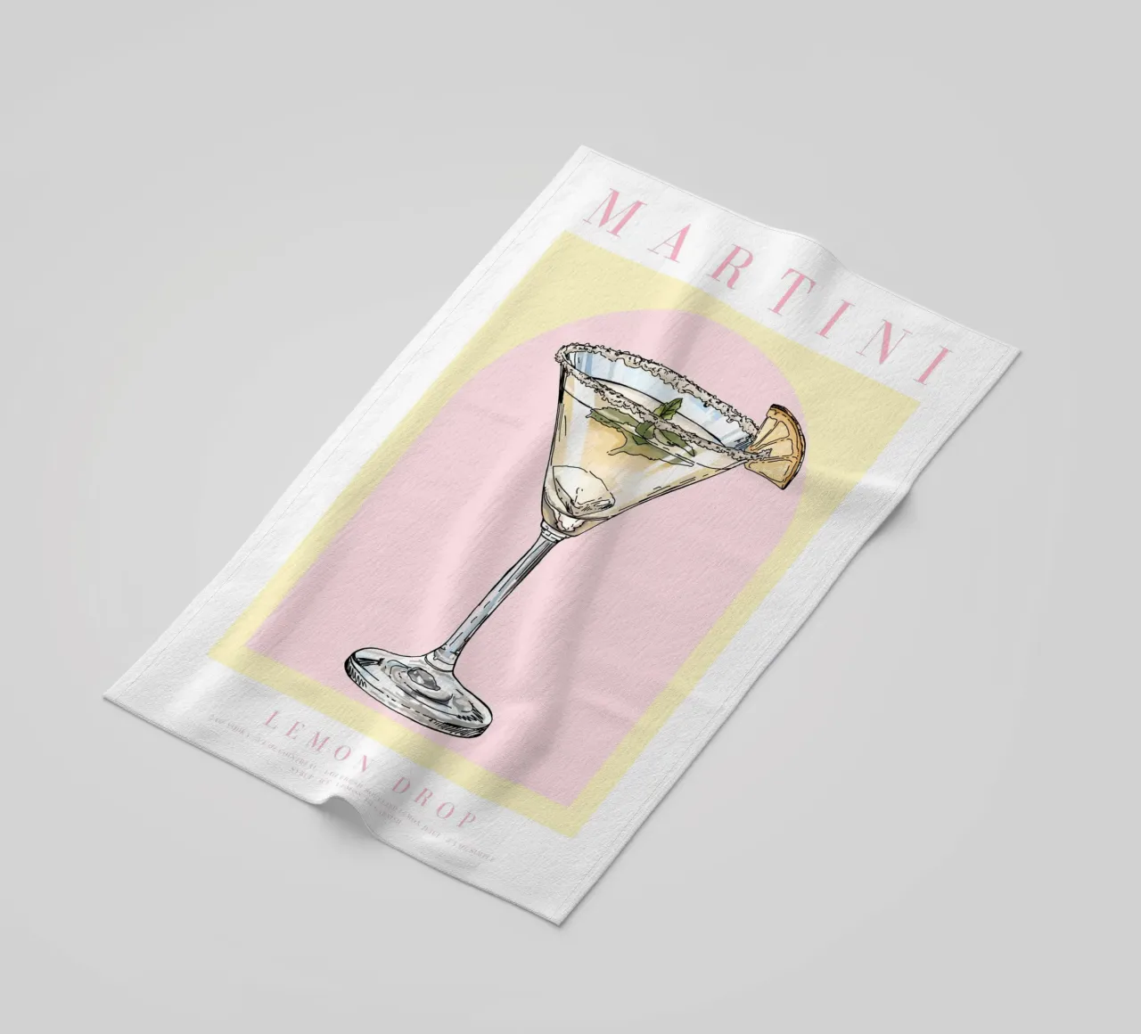 Martini Cocktail Print telo mare da TheCocktailClub