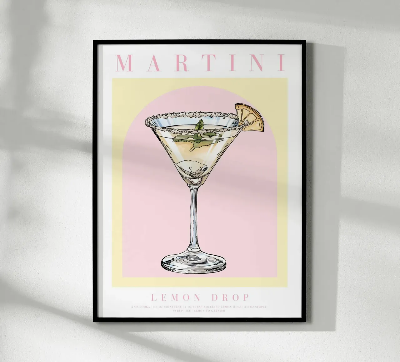 Martini Cocktail Print carta hahnemühle da TheCocktailClub