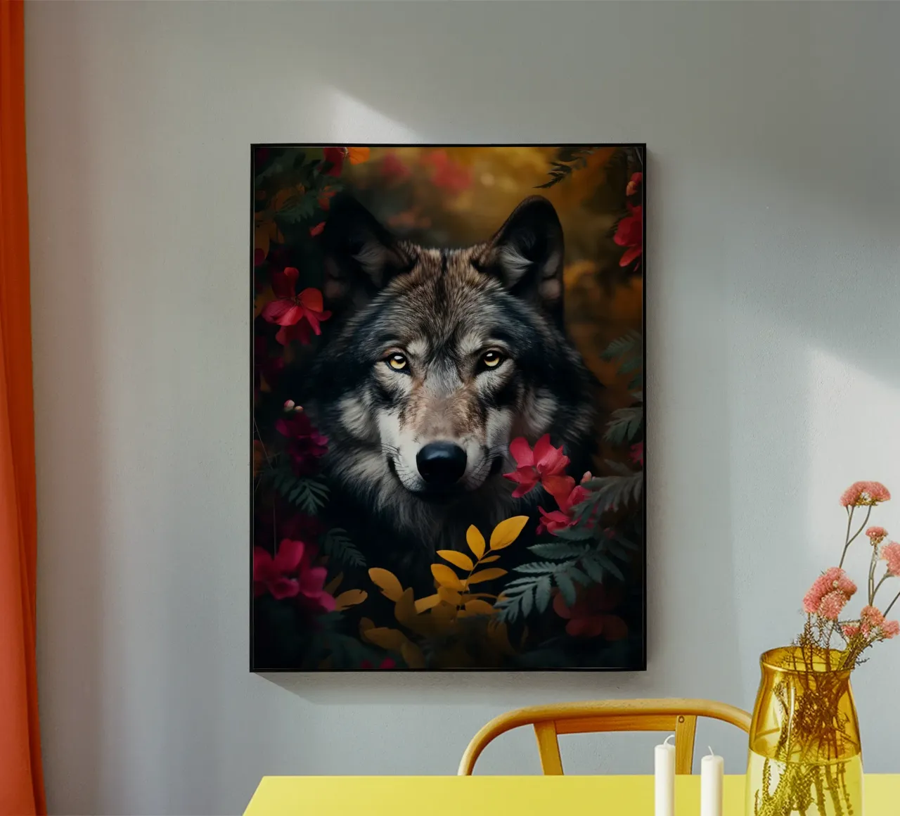 Wolf Flowers 3 plexiglass da Mateo