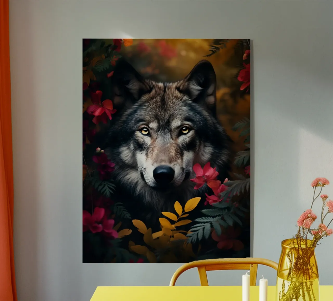 Wolf Flowers 3 plexiglass da Mateo