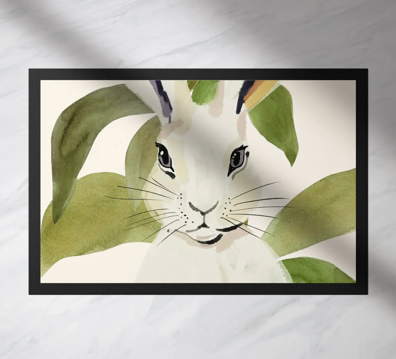 Rabbit 6 doormat by ThingDesign