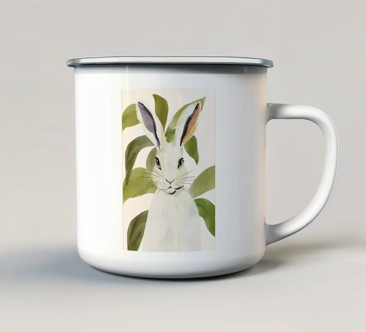 Coniglio 6 tazza in smalto da ThingDesign