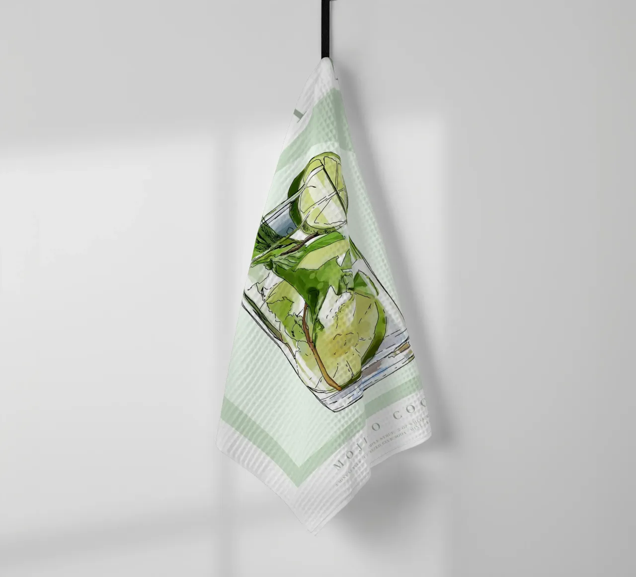 Mojito Cocktail Print torchon de TheCocktailClub