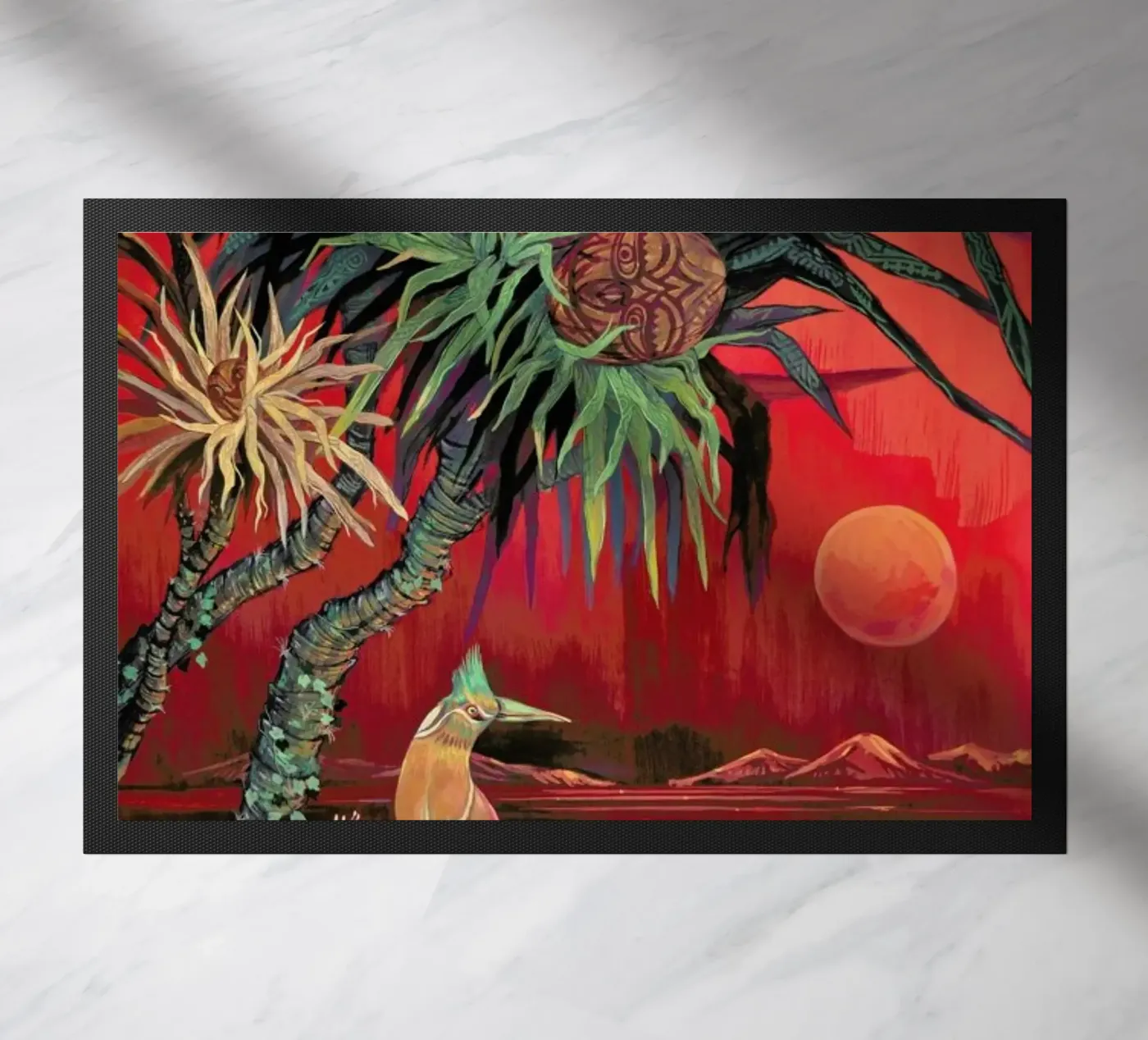 Red Sun Fußmatte von Naito Shinpei